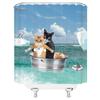 Cat Shower Curtains Bathroom Shower Curtain Cute 3D Fabric Shower Curtain with Hooks Funny Waterproof Shower Curtain or Mat