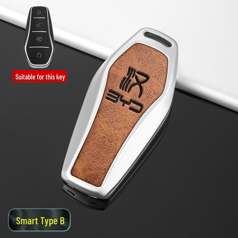 Compatible Key Cover for 2022 BYD Han DM-i EV Genesis Edition - Metal Shell Buckle