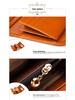 Women's Tri-Fold Genuine Leather Wallet: Large Capacity, Multiple Card Slots, Korean Style Coin Purse with Clasp.