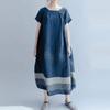Hisitosa Summer Short Sleeve Maxi Solid Long Mori Girl Plus Sizes Women's Dress, Color, Autumn, Cotton, Length, Style, Figure-Flattering, Slimming,