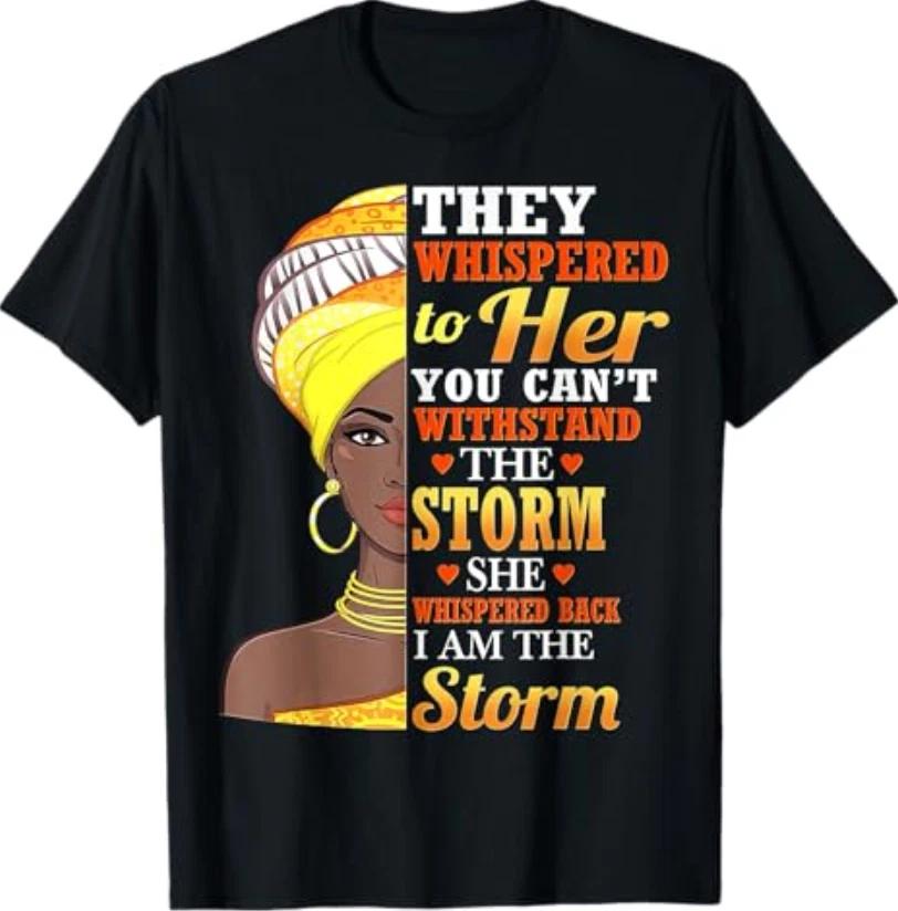 Месяц черной истории Футболка «Африканская женщина Афро Я — шторм» M