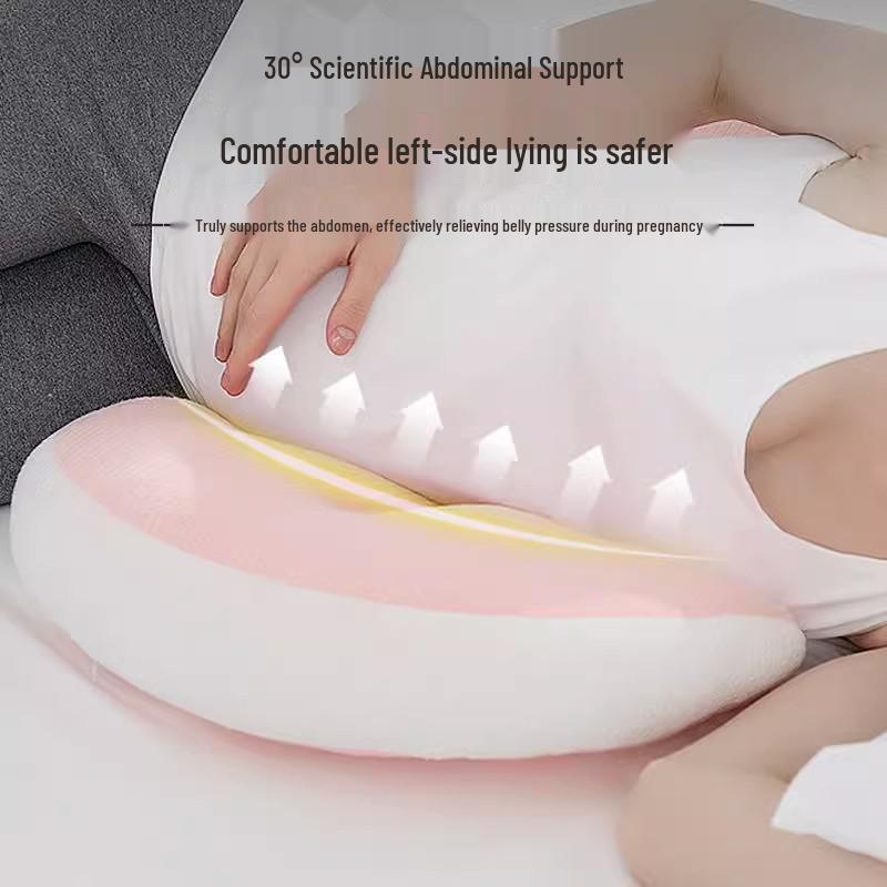SnoozeShade U-Shape Pregnancy Pillow: Lumbar & Belly Support for Side Sleepers