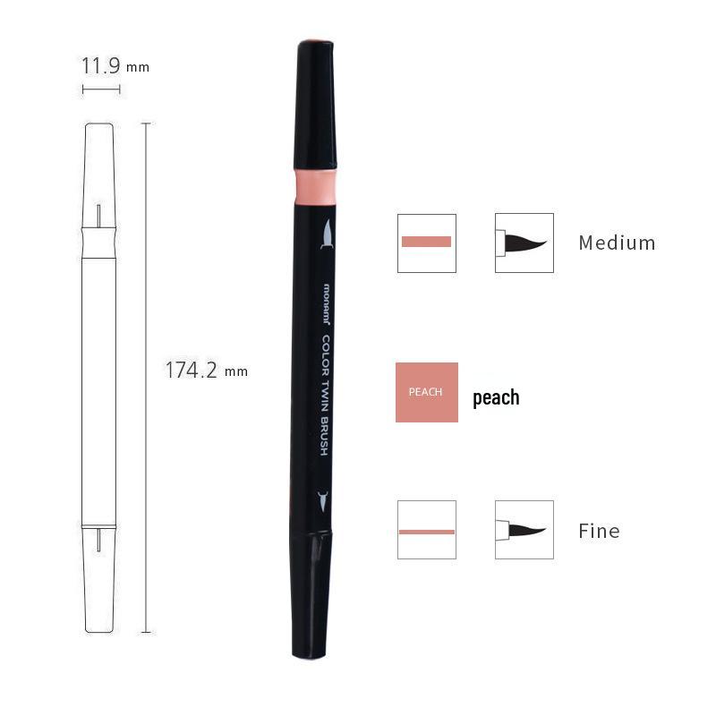 Munami 30-Color Double-Ended Brush Pen Set for Calligraphy & Sketching