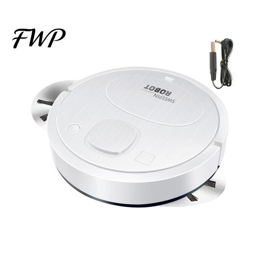 Smart Home Vacuum Sweeping Robot Powerful Cleaning Low Noise Slim Body Cleaner USB Charging 1200mAh Battery Long-Lasting Quiet