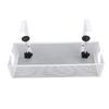 Under Desk Cable Management Tray Carbon Steel Side Round Hole Trapezoidal Desk Cord Organizer for Study Office White