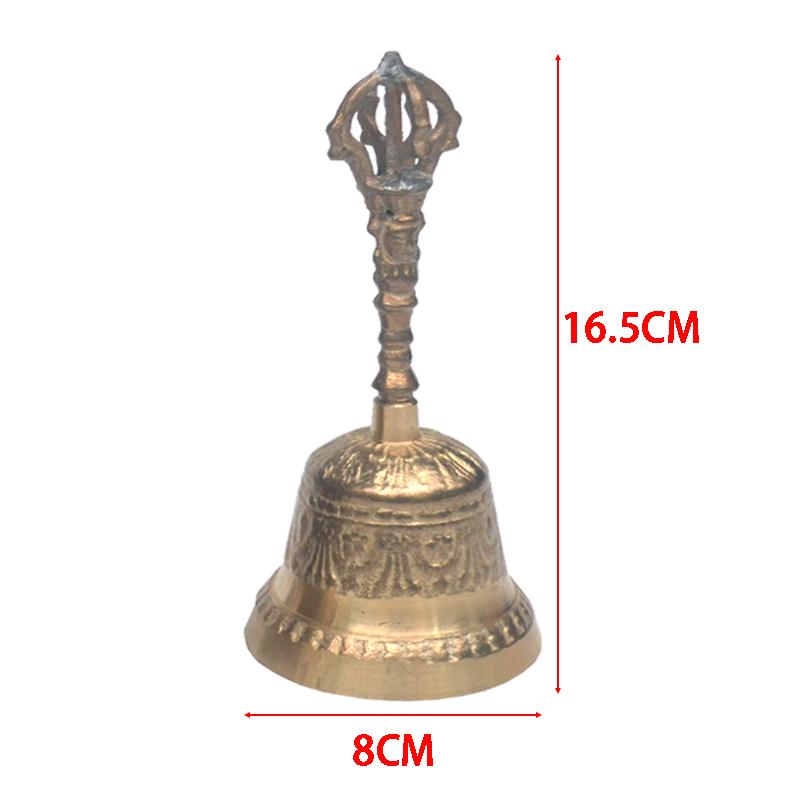 Brass Bells Retro Wind Chimes Tibetan Meditation Hand Bell Sound Healing Buddhist Decoration Children'S Percussion Instruments