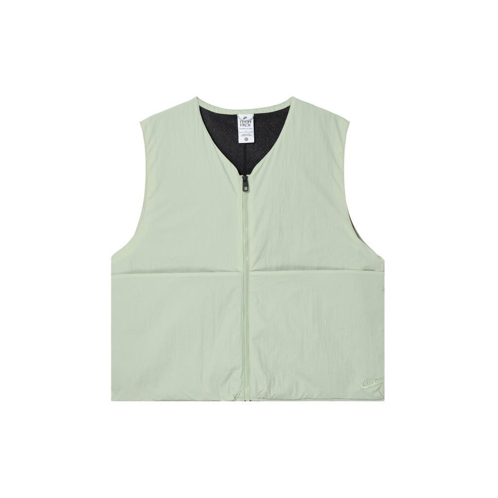 Nike Sportswear Tech Pack Solid Color Zip Warm Sleeveless Vest Men Vests Light-Olive-Green Gray FQ3864-371