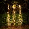 LED Solar Firefly Bunch Light 8 Mode Fairy Copper Wire Horsetail Waterproof String Light for Outdoor Garden Christmas Decor Lamp