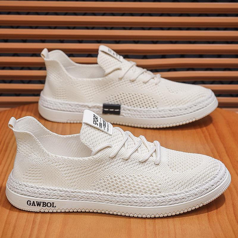 fashion Summer Men Shoes The New Breathable Hollow Out Mesh Shoes Flying Weaving Sneakers Casual Shoes Casual Loafers Zapatillas Hombre