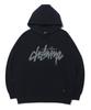 Halftone Lettering Print Hoodie Lq6Tu145_Black