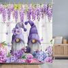 Purple Vine Hat Wizard Shower Curtain Butterfly Dahlia Watercolour Polyester Fabric Shower Curtain Bathroom Decor with Hooks