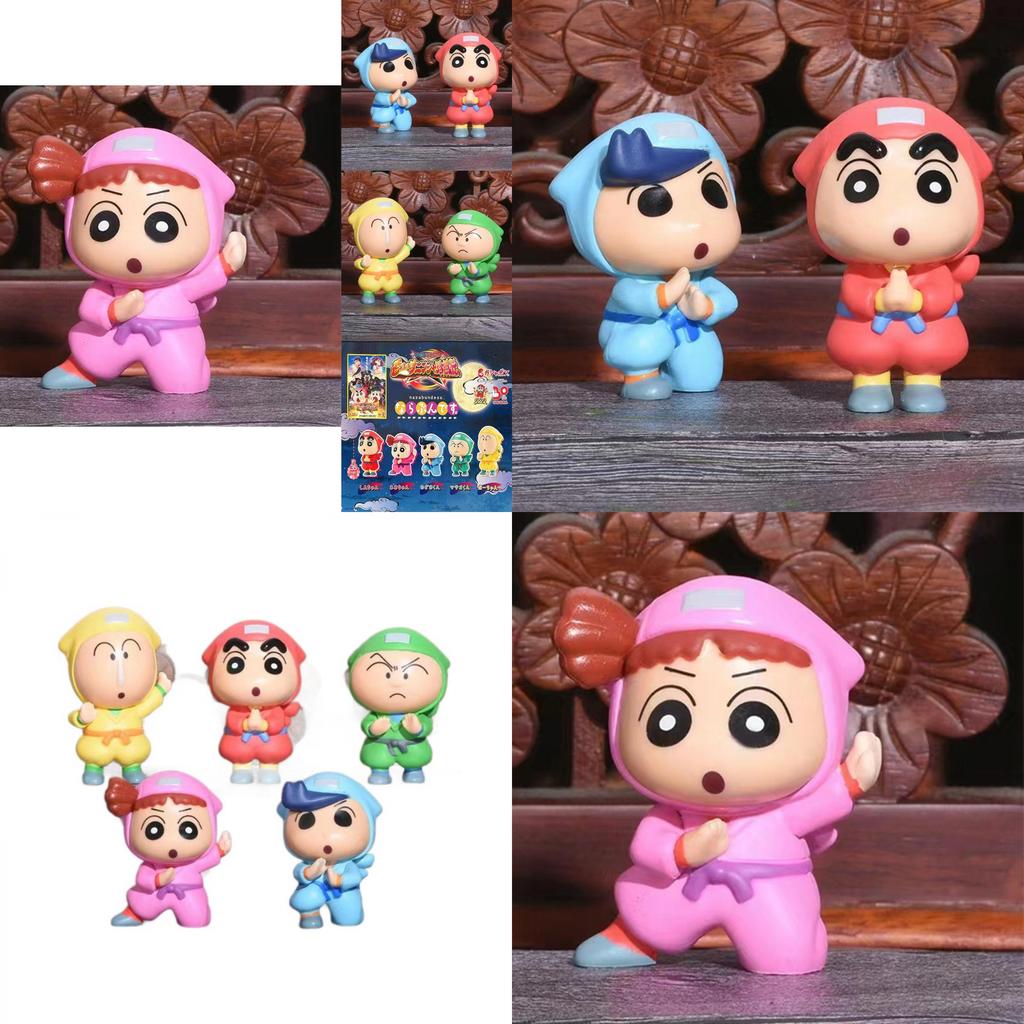 Adorable Crayon Shin-chan Ghost Ninja Figurines Collectible Set Of 5 Pvc Models