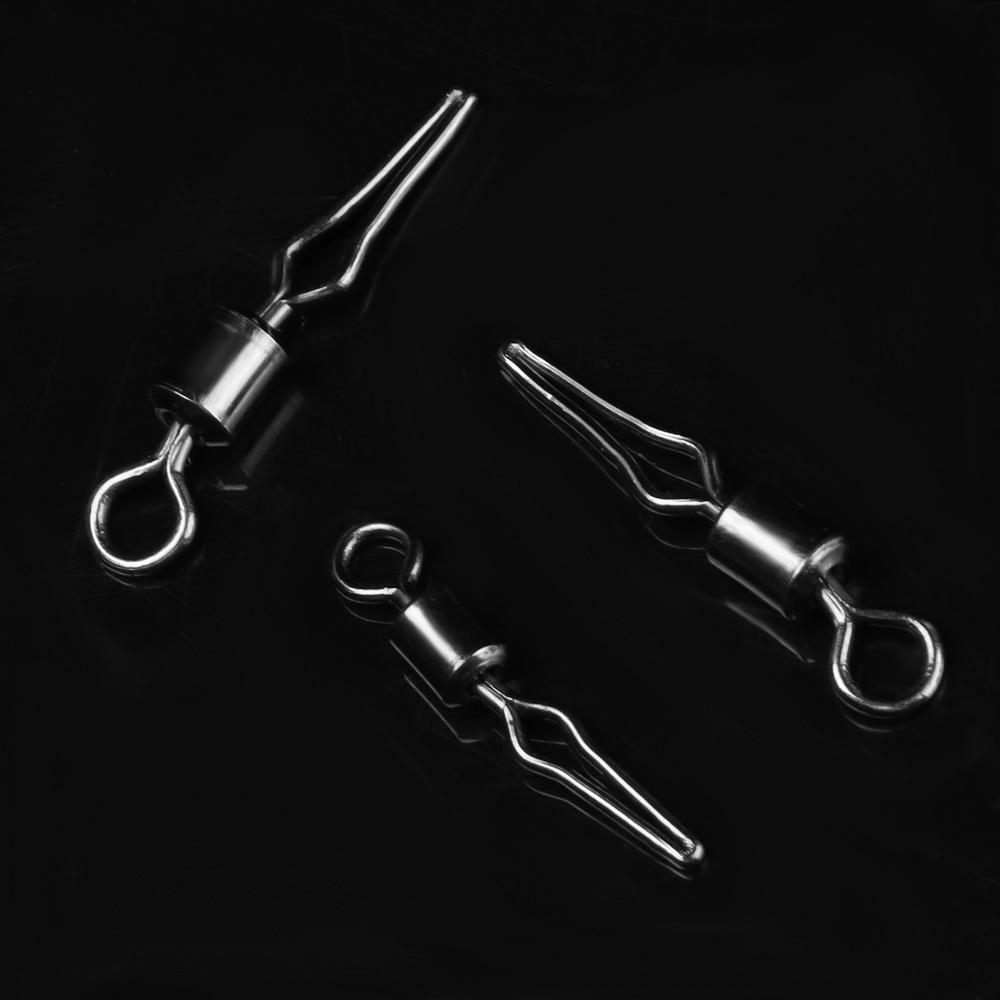 Lock Barrel Swivel Fishing Hanging Snap Swivels With Side Line Clip Connector Fishhooks And Crap