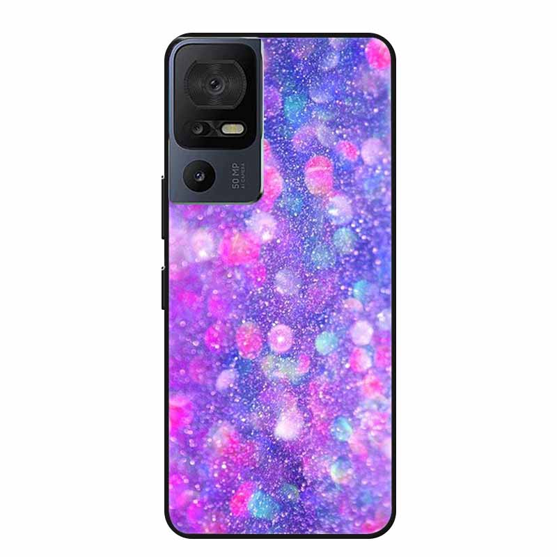 Für TCL 40 SE Handyhülle 40SE Hülle Schwarzes Silikon Weiche Rückseite Hülle Für TCL 40 SE Hülle Funda Für TCL40SE Capa 6.75" Schale