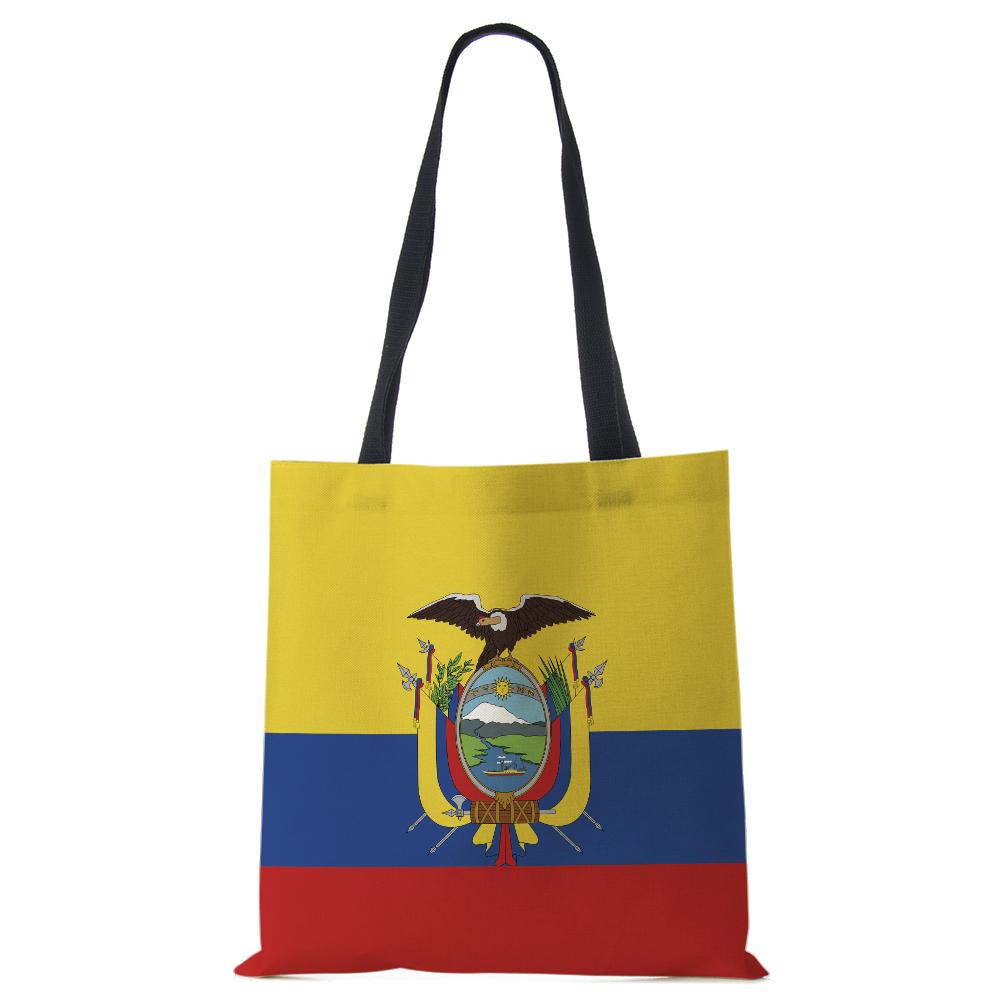 World Cup Flag Women Handbag Linen Totes Casual Traveling Beach Gift Bags CLE