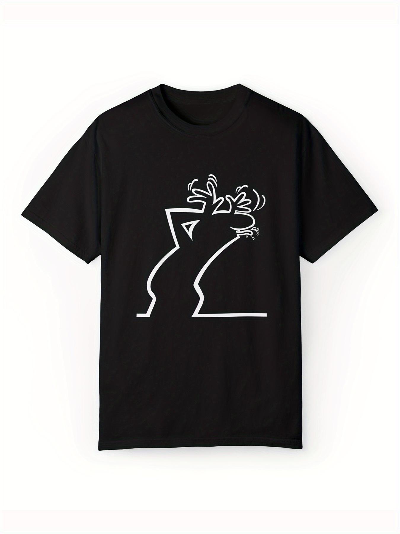 

Unisex s Casual Cotton T-Shirt with Reindeer Print S