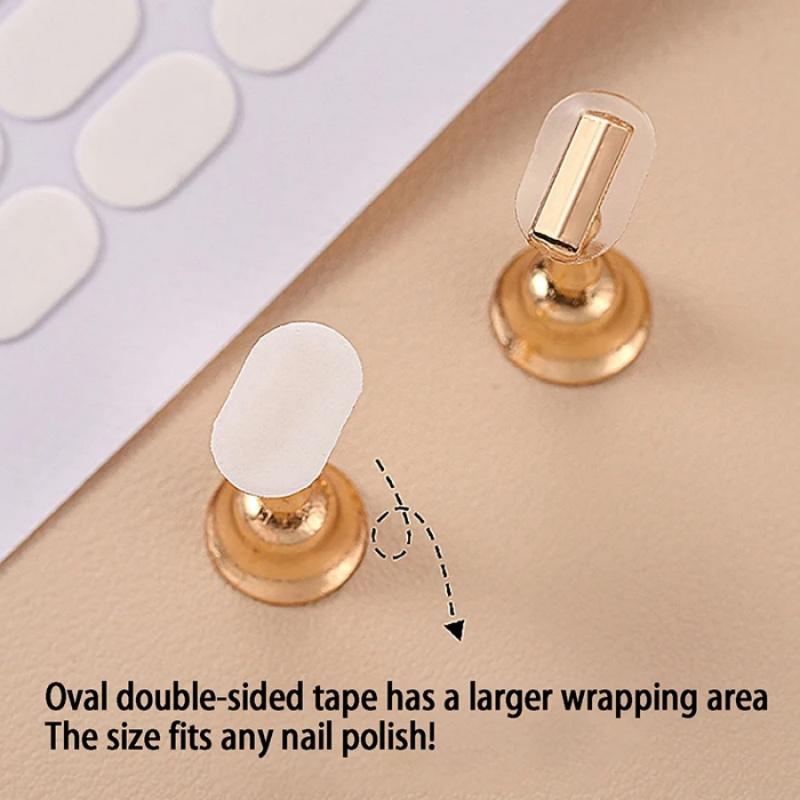 200pcsNail Support Double-Sided Tape Nail Art Special Transparent No-Trace Jelly Tape Wearable Nail Tips Practice Base Fixing St