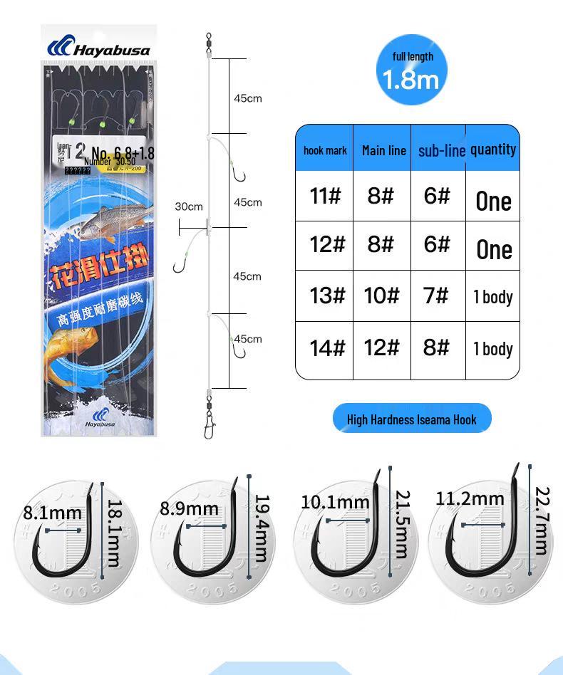 Hayabusa Luminous Kisu QH-199 Yellow Croaker Fishing Rig
