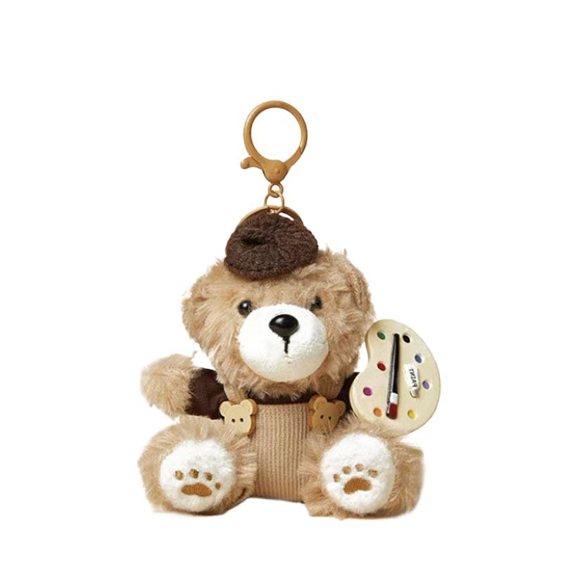 Niche Baking Bear Bag Pendant High-end Plush Toy Doll Schoolbag Pendant Cute Keychain
