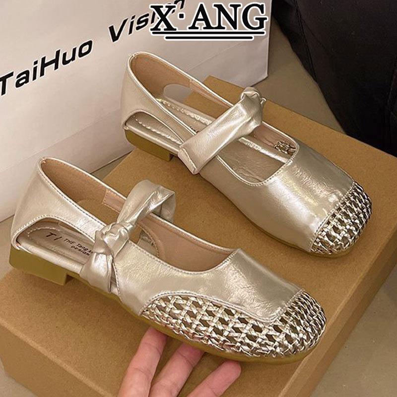 

Brand broken code treatment, first layer cowhide Mary Jane women s shoes, super soft soles, not tired feet, single shoes, flat Doudou shoes, leathe 35