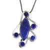 Lapis Silver Necklace Lazuli  Gifted Gemstone Pendant Jewelry 18" Handmade