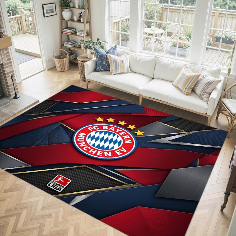 Design Bayernu Mnichov Křišťálový sametový koberec Útulný Ne?Protiskluzová tištěná předložka do ložnice, obývacího pokoje, předsíně