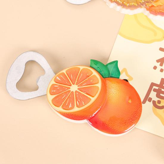 Simuliertes Obst Fisch Flaschenöffner Kühlschrankmagnet Heim Büro Küche Kühlschrank Magnetisch 3D Traube Litschi Orange Pfirsich Durian Dekoration
