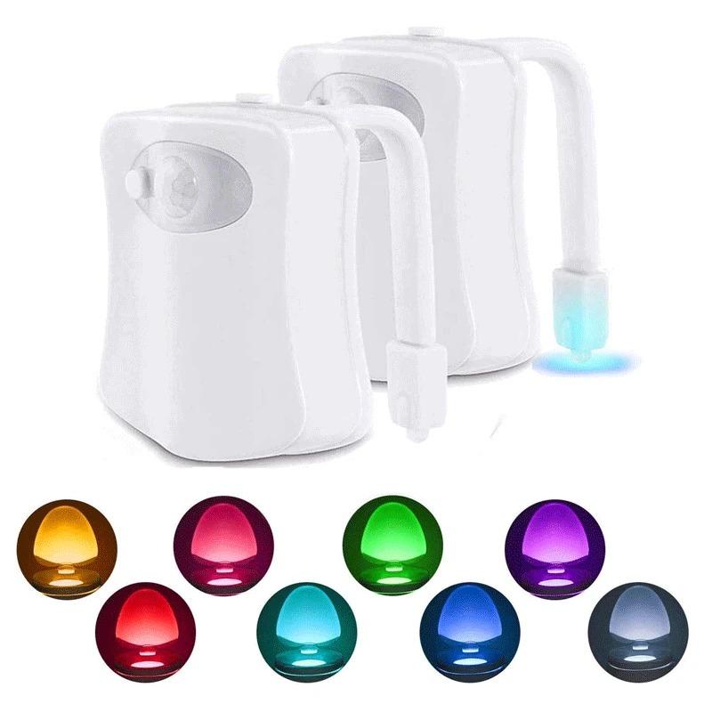 Smart Motion Sensor Toilet Seat Night Light 16 Colors Waterproof Backlight For Bathroom Toilet Bowl LED Lamp WC Light