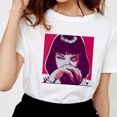 T Shirts Frauen Sommer Japanisches Mädchen Rosa Druck T-shirt Frauen Grunge Wegoe 90S Casual Kurz