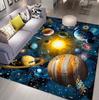 Space Themed Area Mat with Vivid Milky Way Planetary Design Soft Floor Mat Suitable for Living Room Bedroom Office Decoration