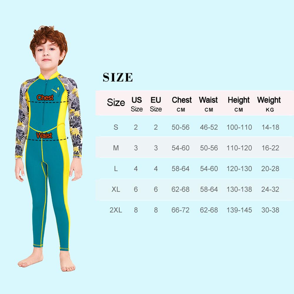 Kid Wetsuit One Piece Swimsuit Sun Protective Quick Drying Anti Wear Anti Scratch Properties