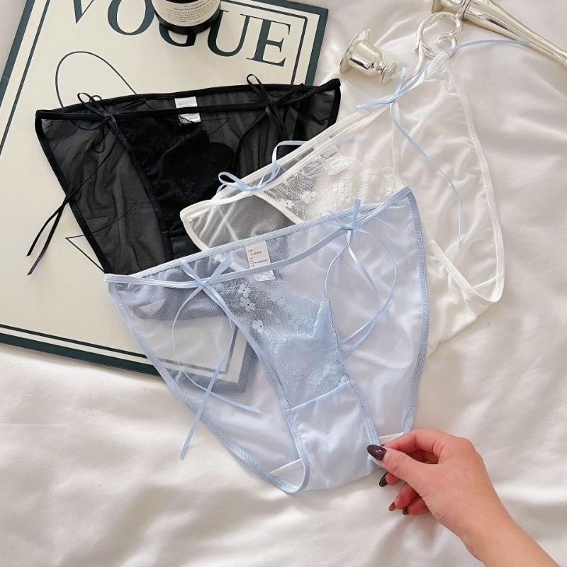 Ladies Want Lace Seamless Cotton Crotch Transparent Breathable Sexy Hot Mesh Underwear