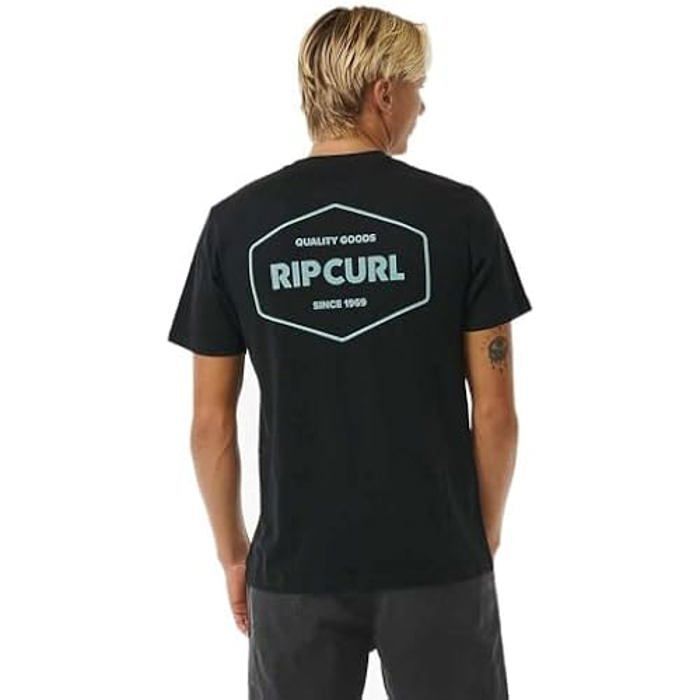 T-shirt - RIP CURL - Stapler - Noir - 100% coton - Manches courtes