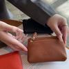 Hand Clutch Women Short Wallet Zipper Pu Coin Purse Elegant Small Cowhide Wallets  Daily