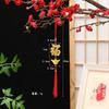 Chinese Lucky Fu Gold Ingot Hanging Ornaments Handwoven Tassel Auspicious Decor for Home New Year Celebration Gift
