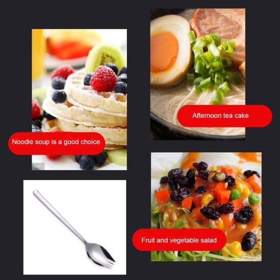 2 in Spork 1 Multifunktionslöffel Gabel Nudel Obstsalat Küche Restaurant Werkzeug