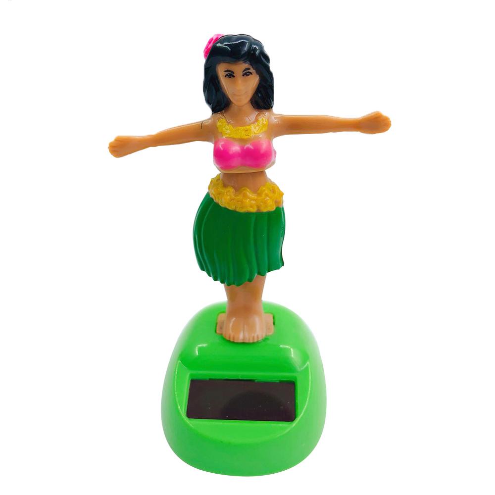 Car Decoration Dancing Doll Car Accessories Solar Power Toy Shaking Head Hawaii Swinging Animated Girl Car Ornament Car-styling