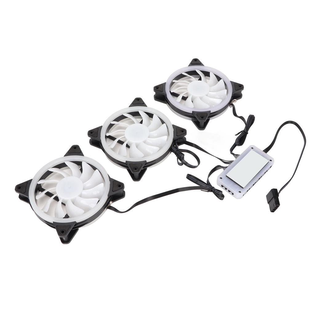 CPU Fan 11 Blades RGB Colorful Enhanced Frame Design Shockproof Silent Strong Heat Dissipation Cooling Fan DC 12V