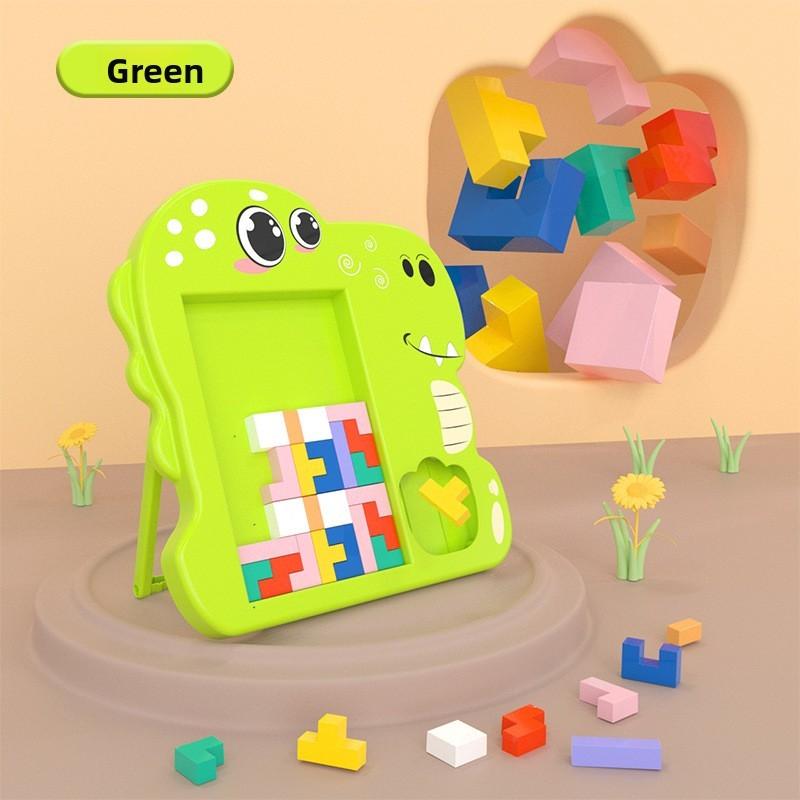 Tetris Puzzle Spielzeug mit Kunststoffblöcken für Kinder Pädagogisches Desktop-Spiel