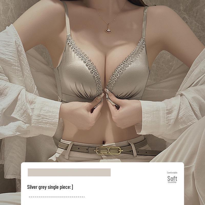 

Женский бесшовный бюстгальтер: Пряжка спереди, подкладка 5 см, боковая поддержка, защита от провисания, перекрестная конструкция сзади для маленькой груди. 34/75AB Thickened 5CM