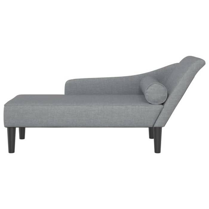 VidaXL Chaise longue avec coussins gris clair tissu, canapé rembourré, canapé pour chambre à coucher, canapé à 2 places, 4007596