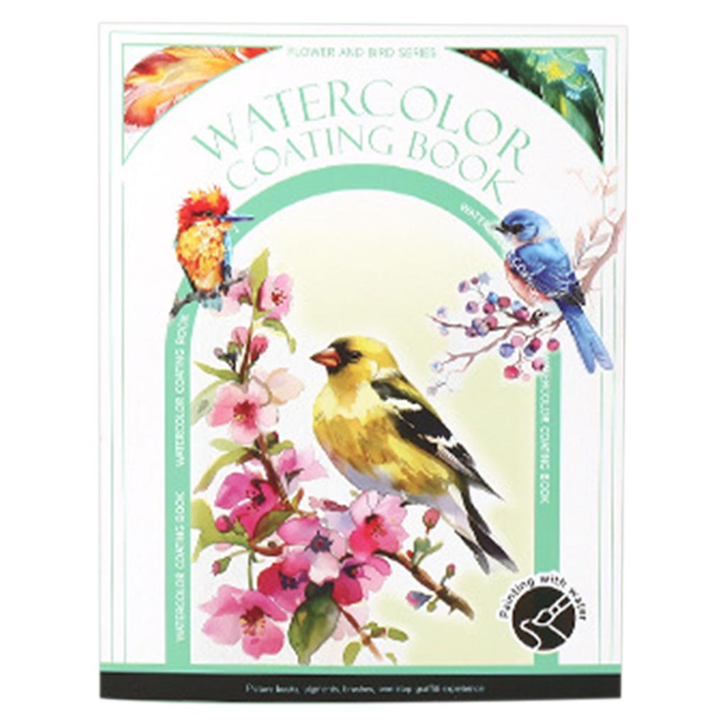 Watercolor Coloring Books Tri-Fold Art Built-In Palettes DIY Watercolor Journal Foldable Painting Pad Self-Contained Pigments