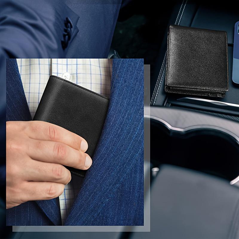 Men's Double-Page RFID-Blocking Wallet with Coin Pocket and Multiple Card Slots