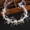 Fairy Girl Headband Bright Color Imitation Pearls Flower Decor Princess Hair Hoop Party Crown Hair