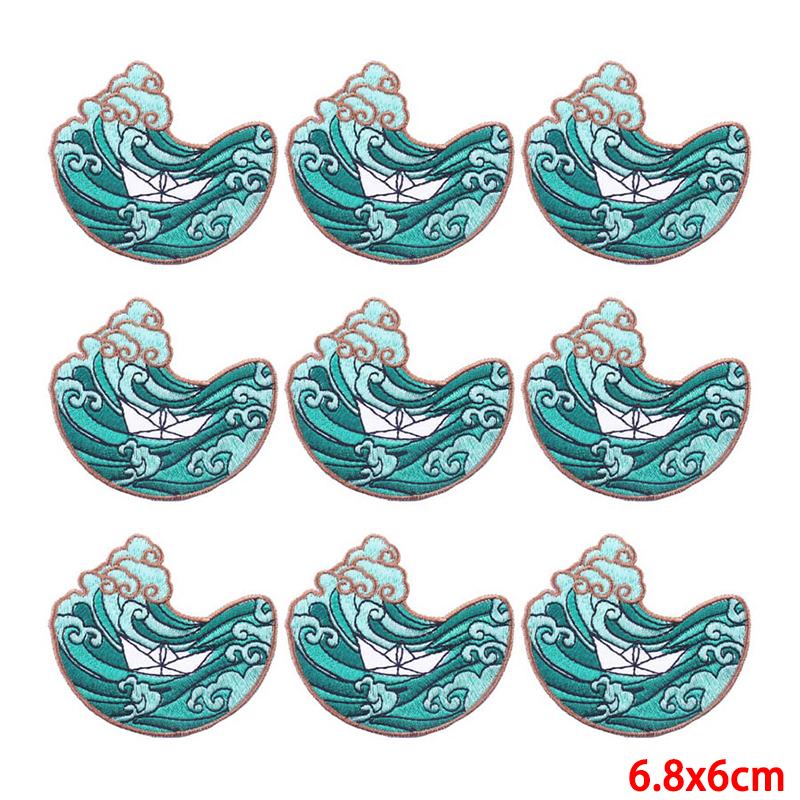 10 pezzi/lotto toppa da ricamo all'ingrosso termoadesiva sulle toppe per abbigliamento toppe su vestiti giacche decorazioni applique forniture per cucire
