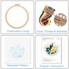 3Sets Leaf Flower Embroidery Set with Embroidery Pattern Beginner Embroidery Set with Instructions Stitching Supplies