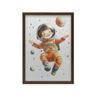 Plakat Mały Kosmonauta Plakat Mały Kosmonauta, 70X100 Cm, Rama Drewniana Ciemny Brąz, Papier Matowy 230 Gsm