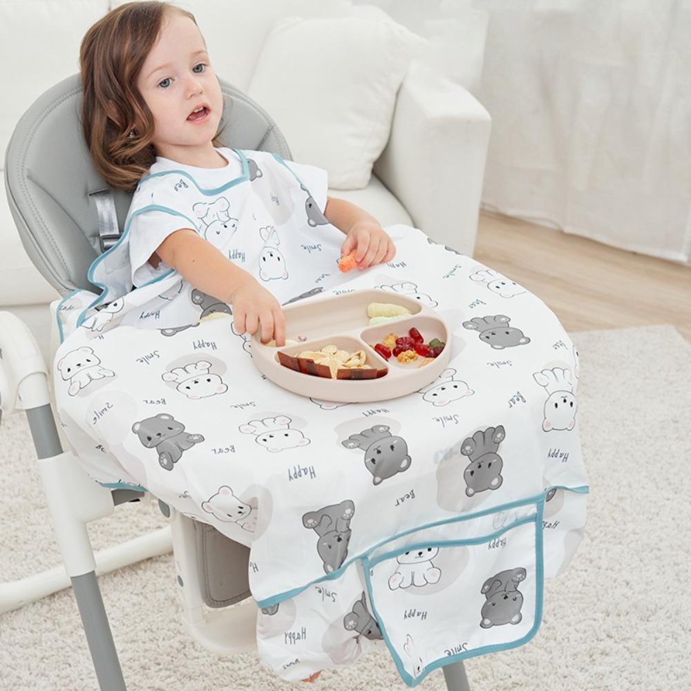 

Portable Highchair Coverall Waterproof Baby Bibs Fashion Art Apron Boys