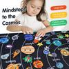 Montessori Space Educational Toy - Solar System Felt Board with Hanging Planets for Storytelling & STEM Learning