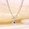Spring Dawn Indie Peach Heart Necklace: Long OT Buckle Sweater Chain In Korean Hip Hop Style for Women